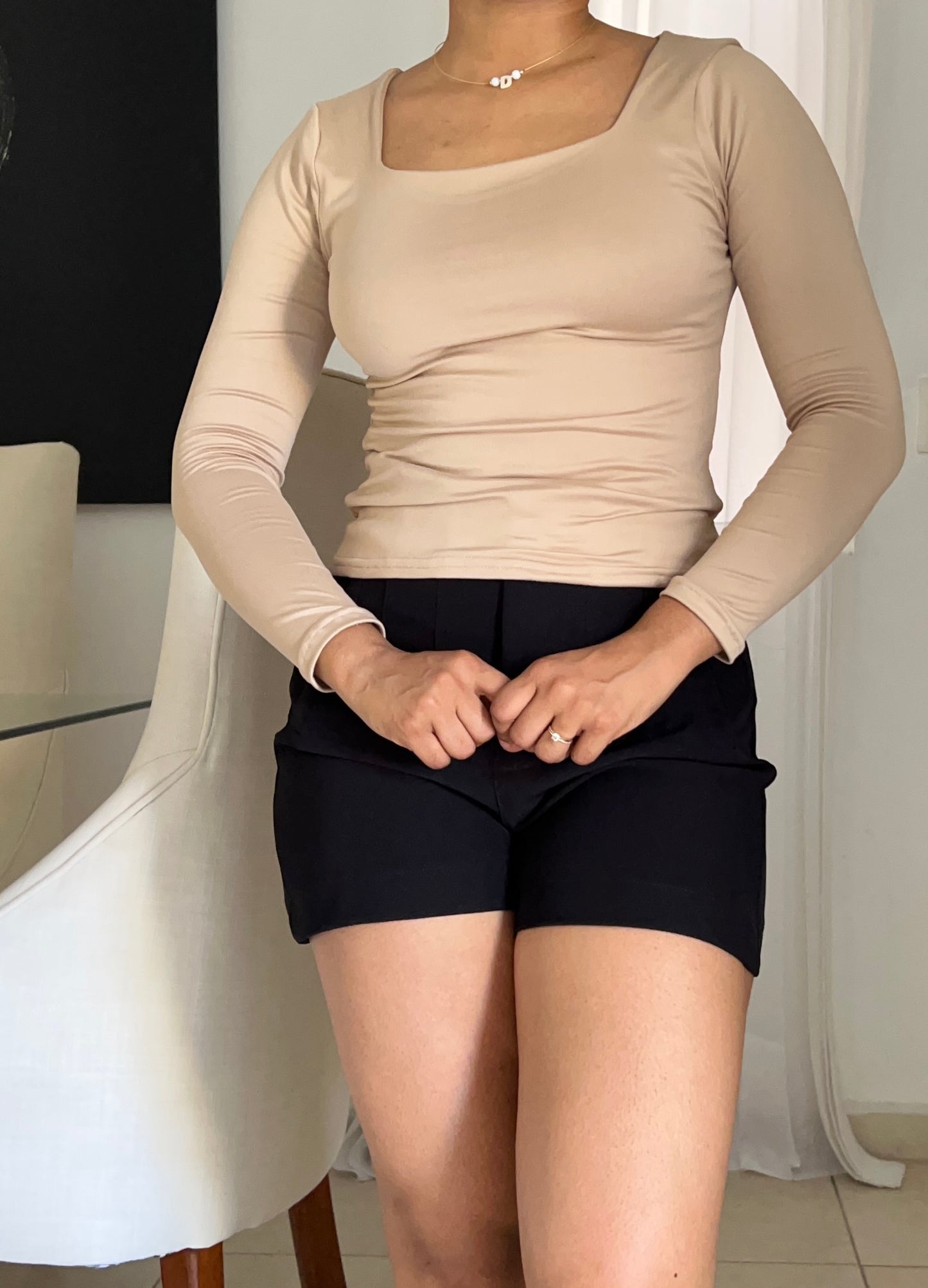 Basic Top | escote cuadrado | mangas largas