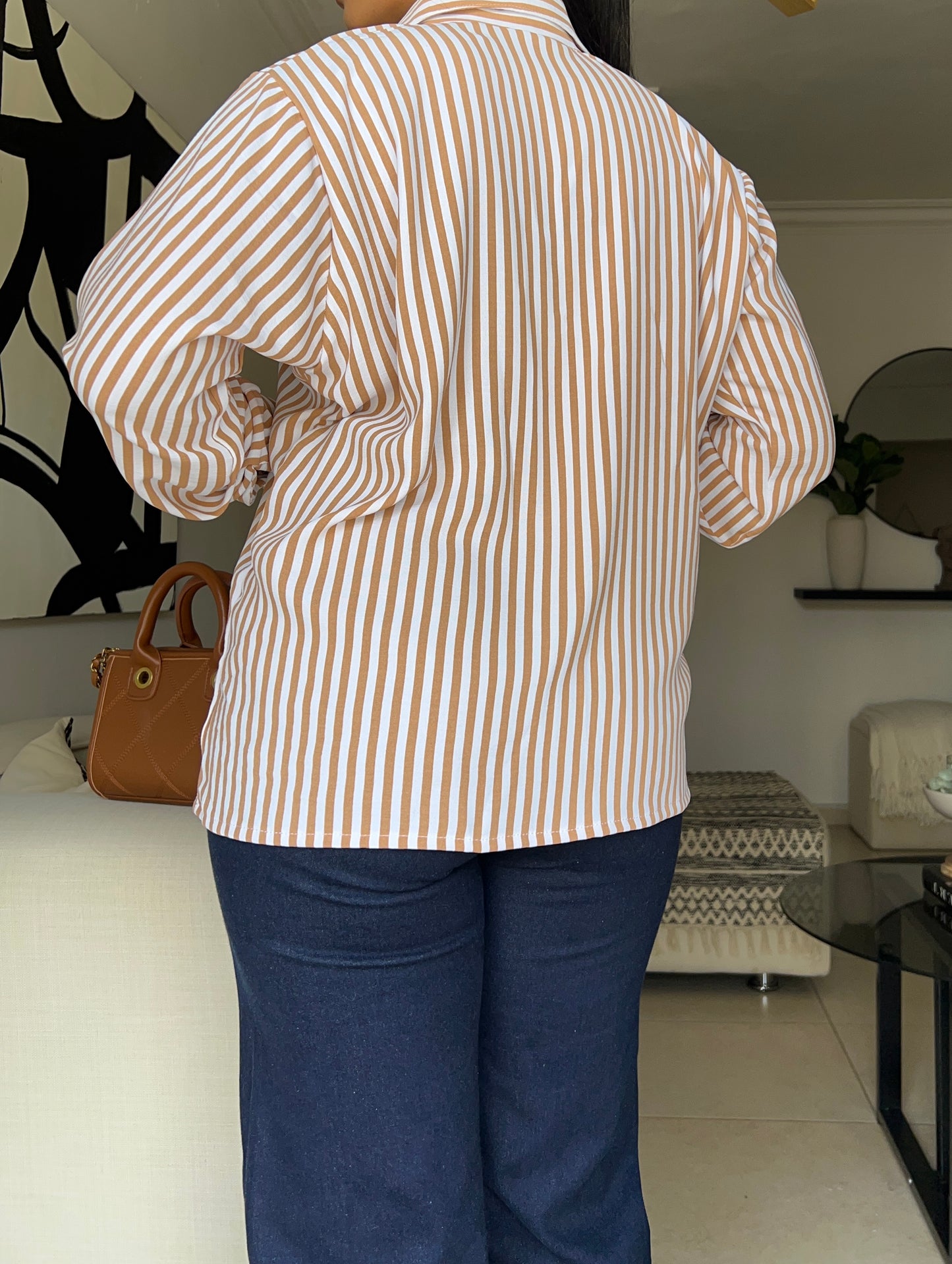 Camisa holgada | Estampado de rayas