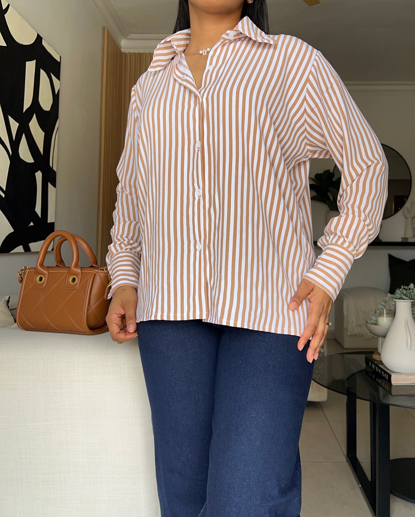Camisa holgada | Estampado de rayas