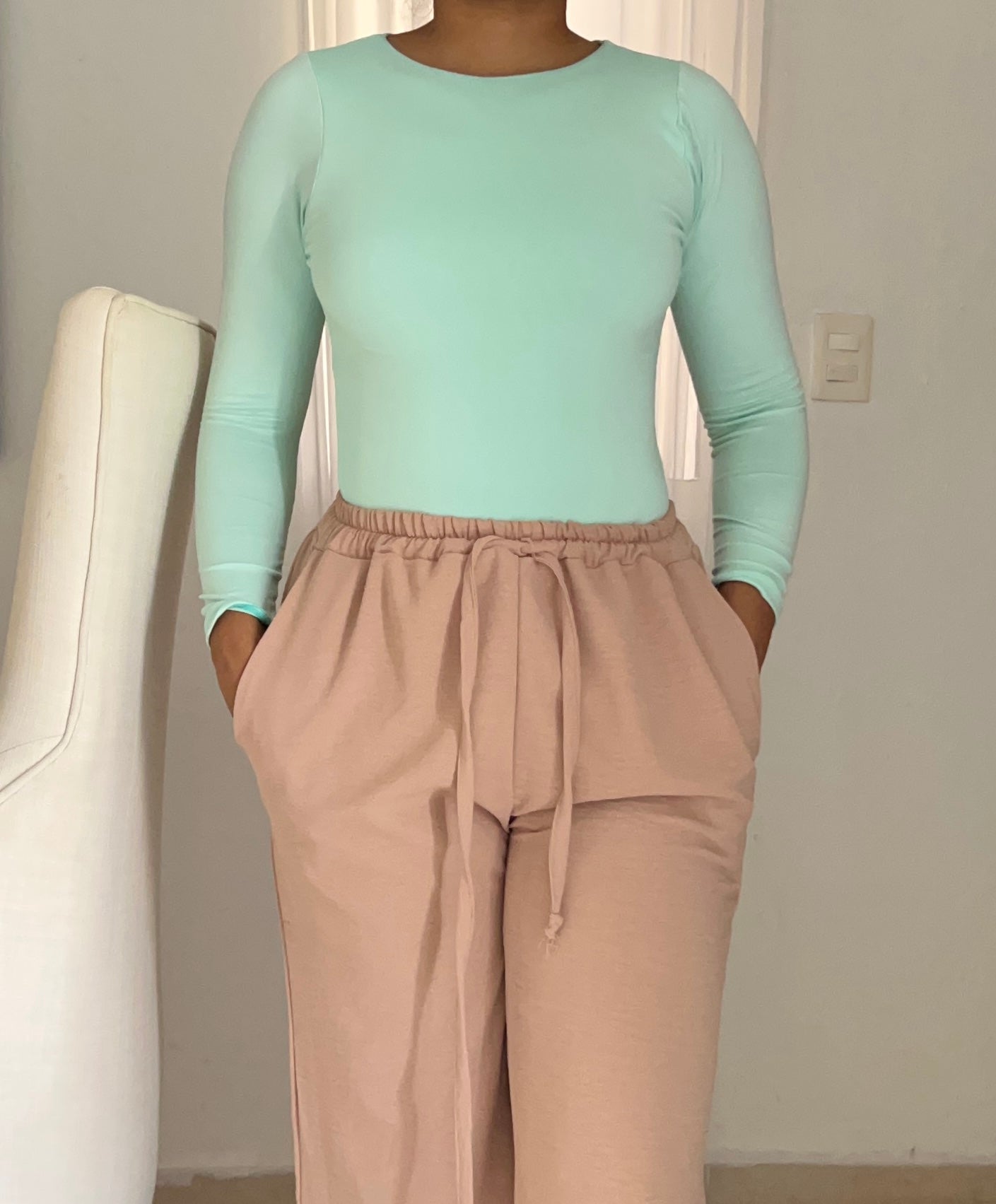 Bodysuit | Mangas largas | escote redondo