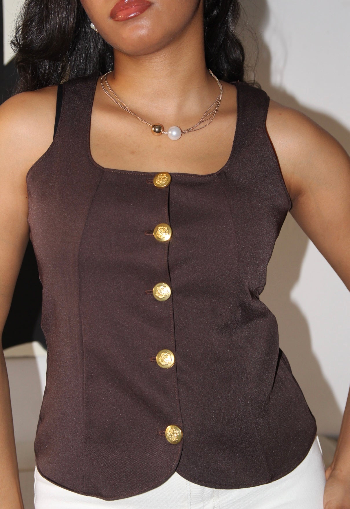 Fiora vest | botones dorados