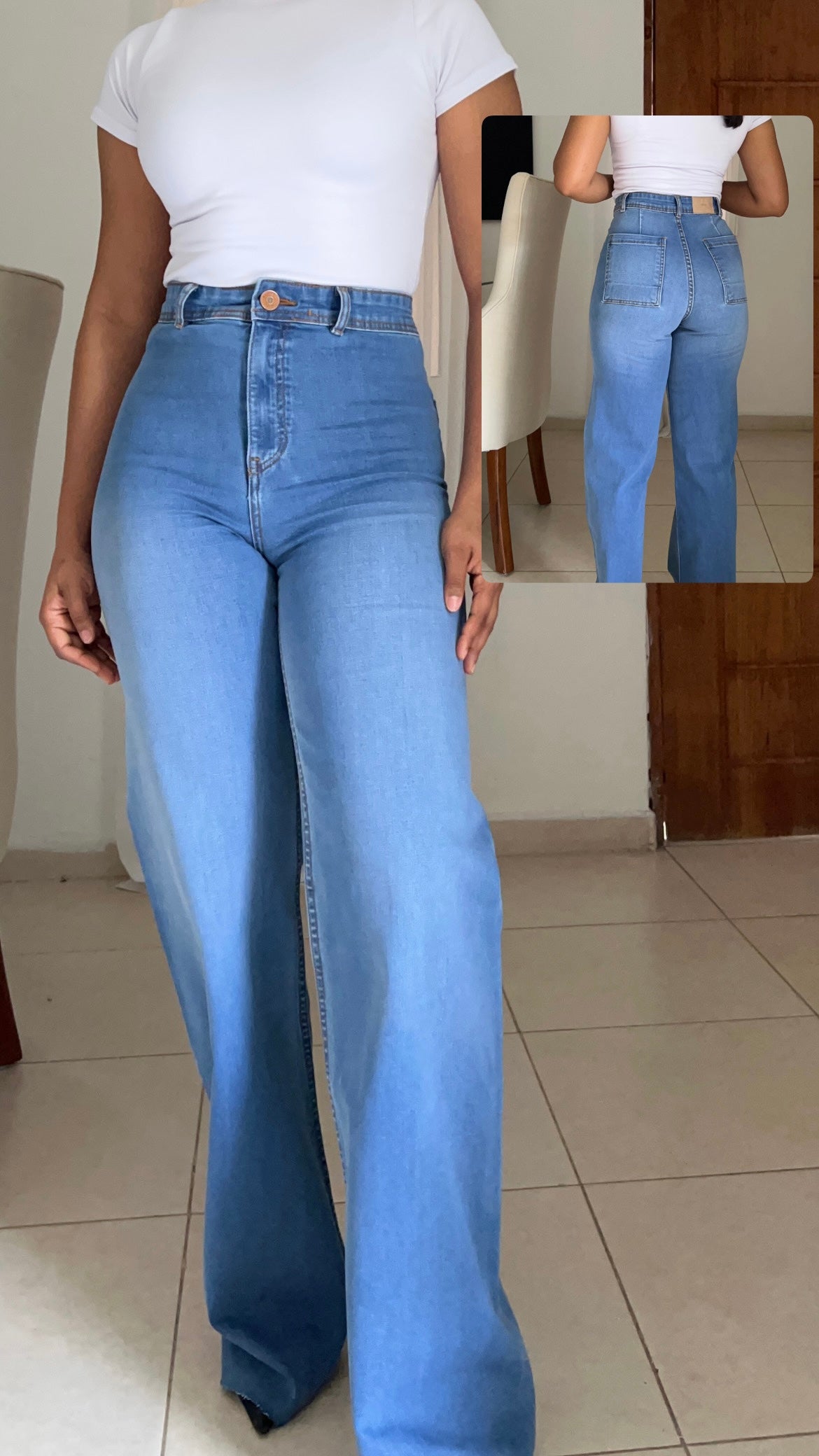 Wide leg jeans | stretch