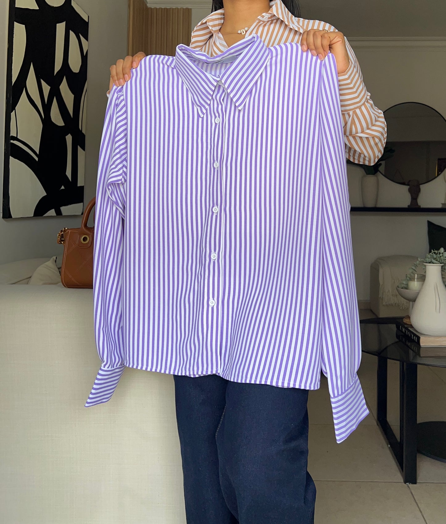 Camisa holgada | Estampado de rayas