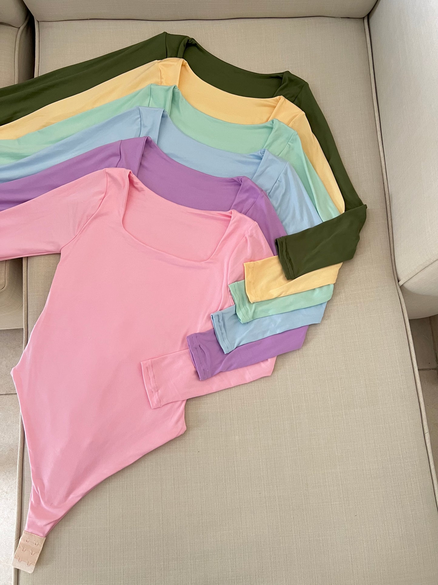Bodysuit | escote cuadrado | mangas largas
