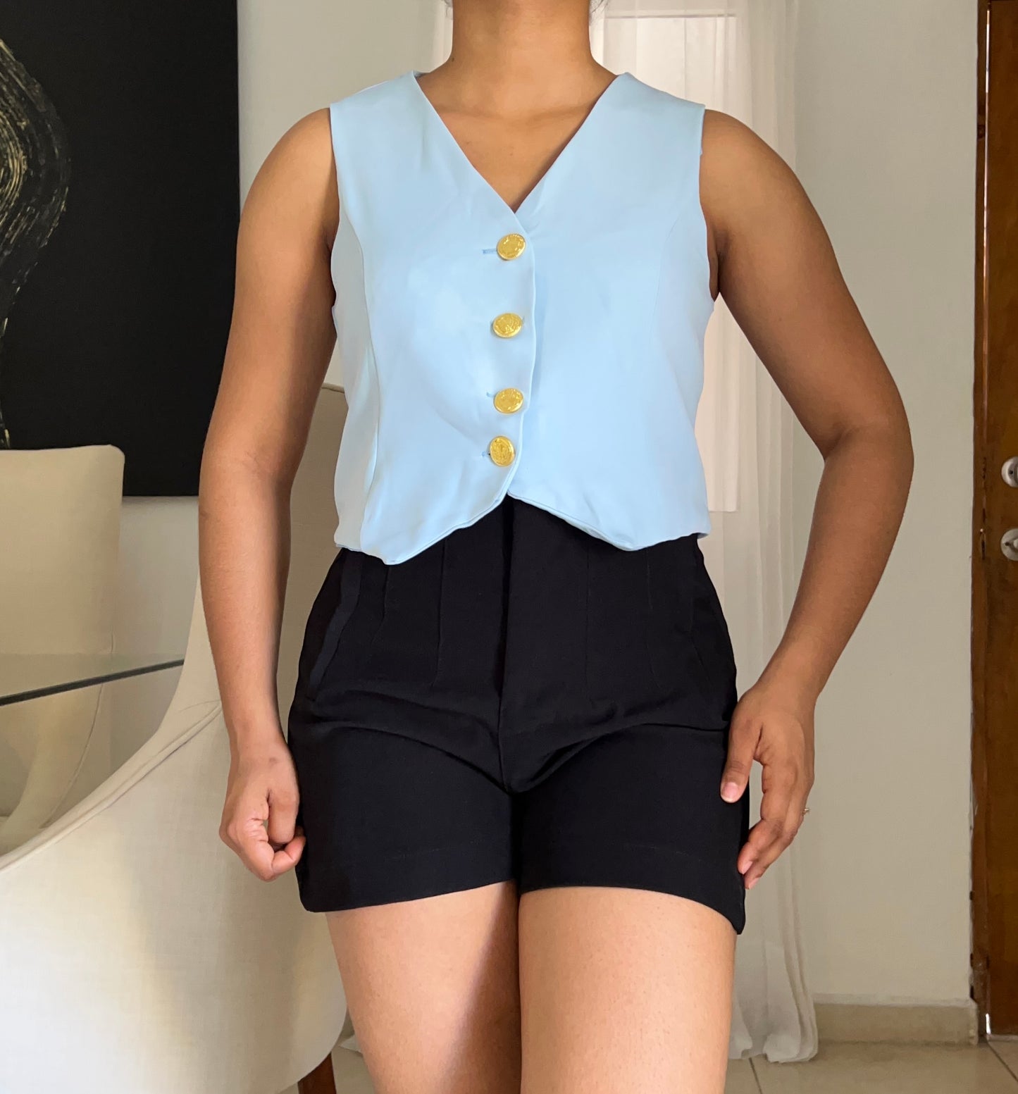 Vest top | botones dorados