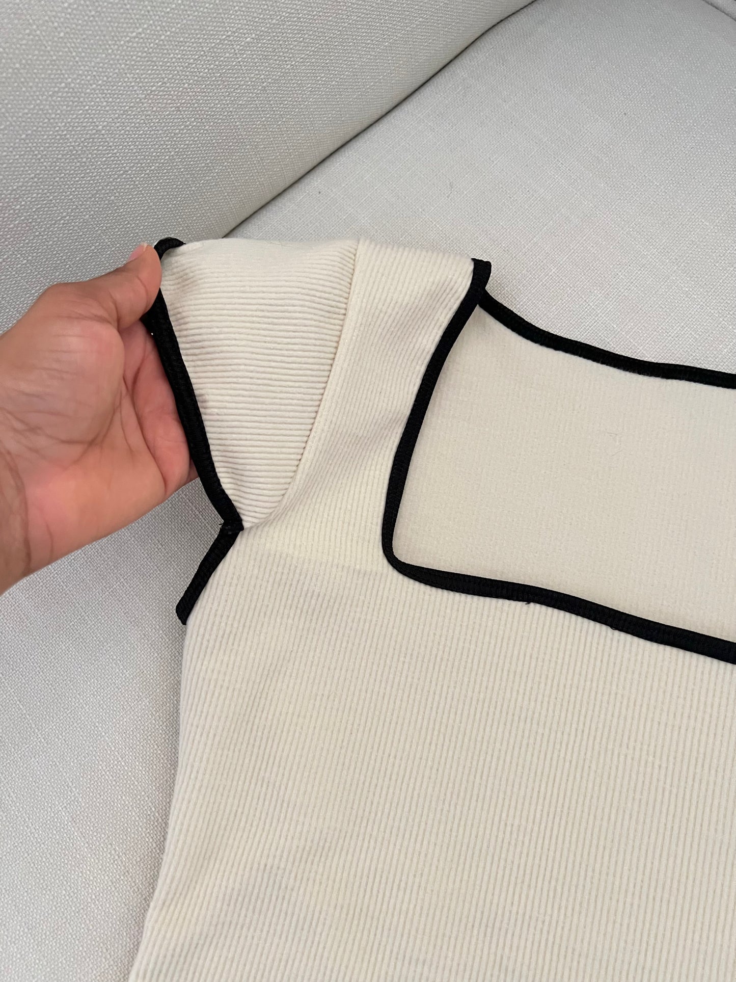 Top rib | escote cuadrado