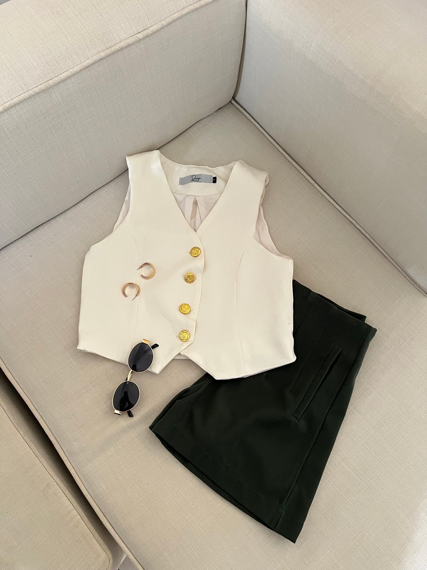 Vest top | botones dorados