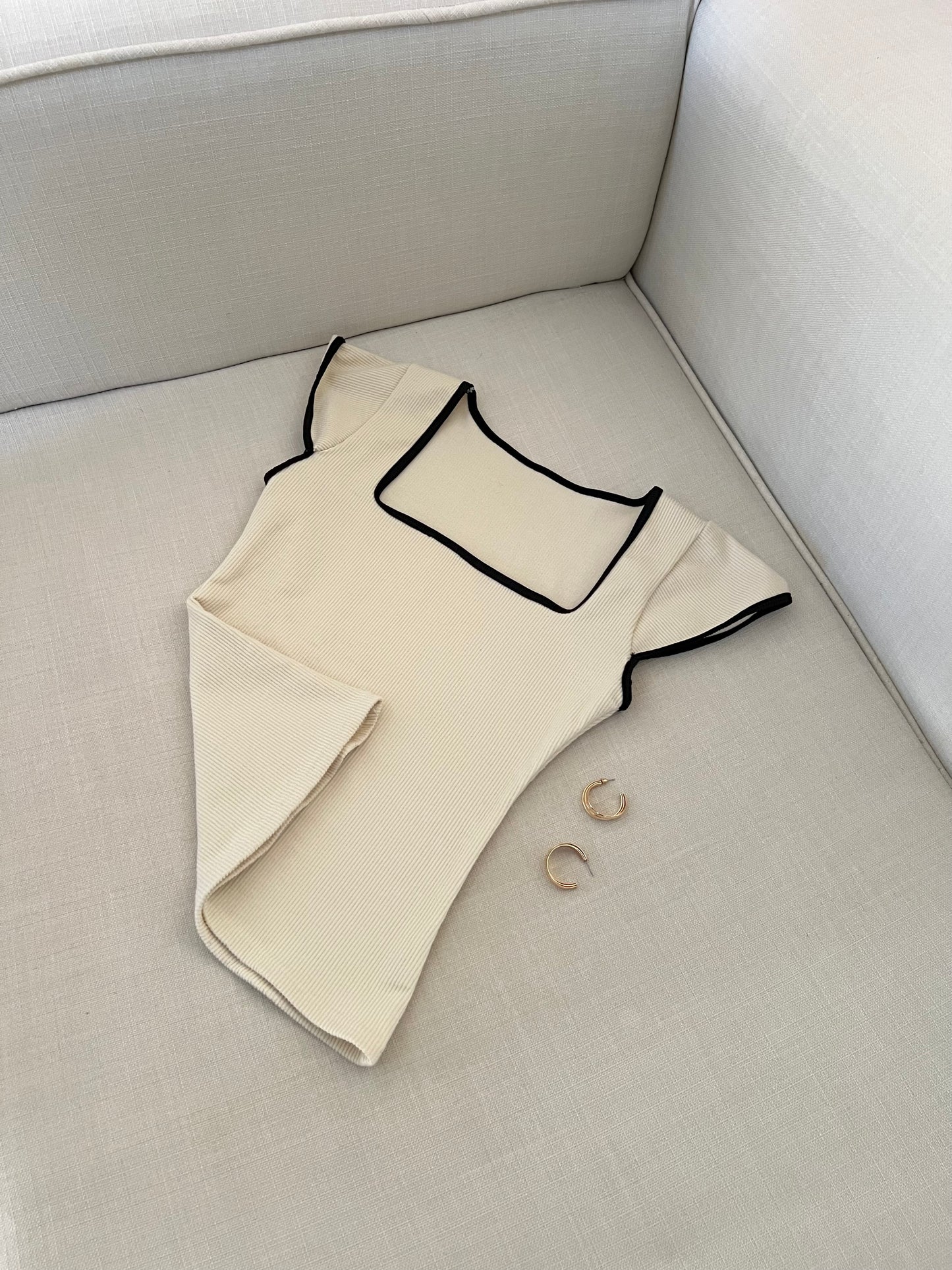 Top rib | escote cuadrado