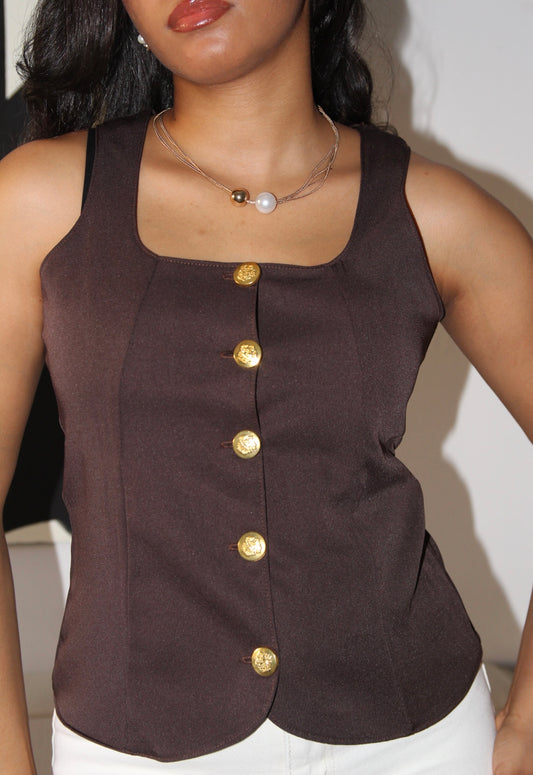 Fiora vest | botones dorados