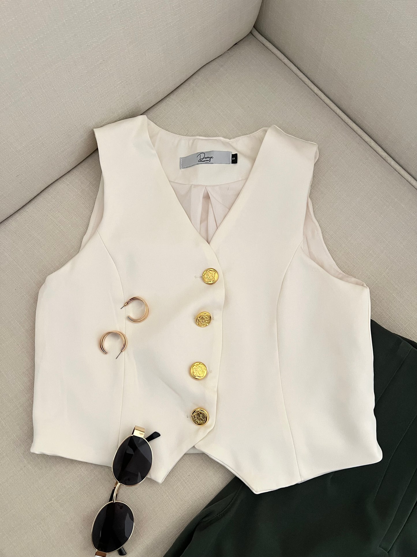 Vest top | botones dorados