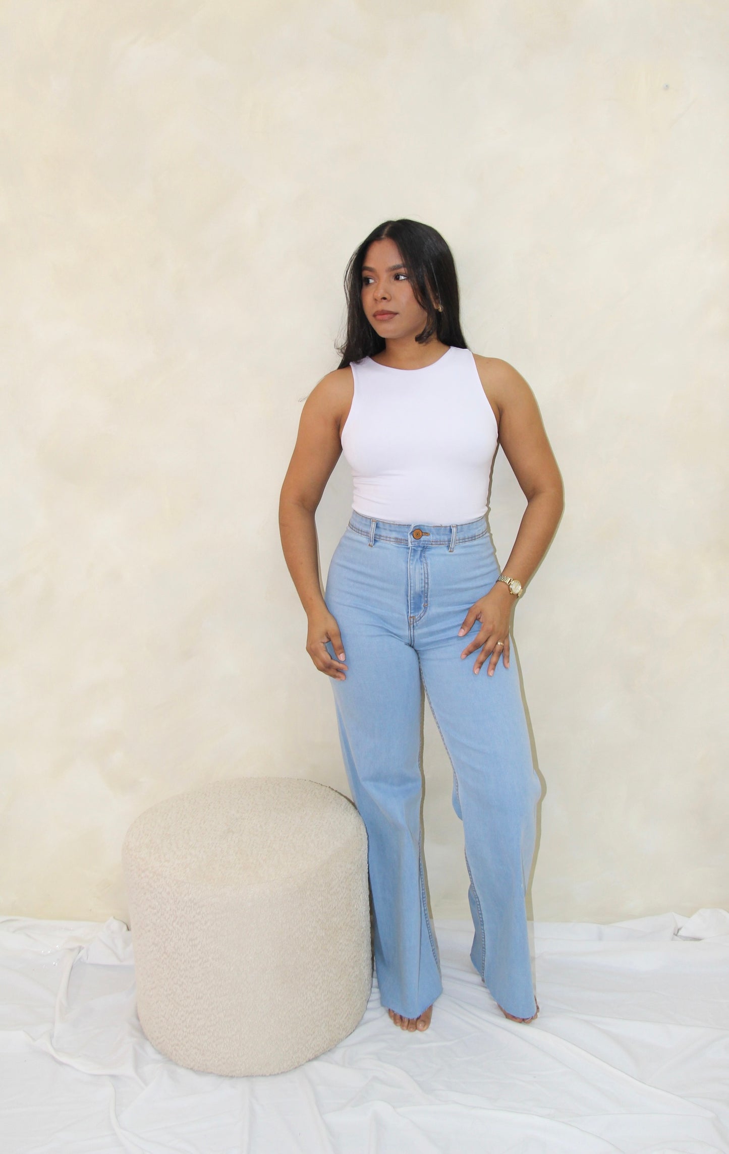 Tono claro | Wide leg stretch (jeans)