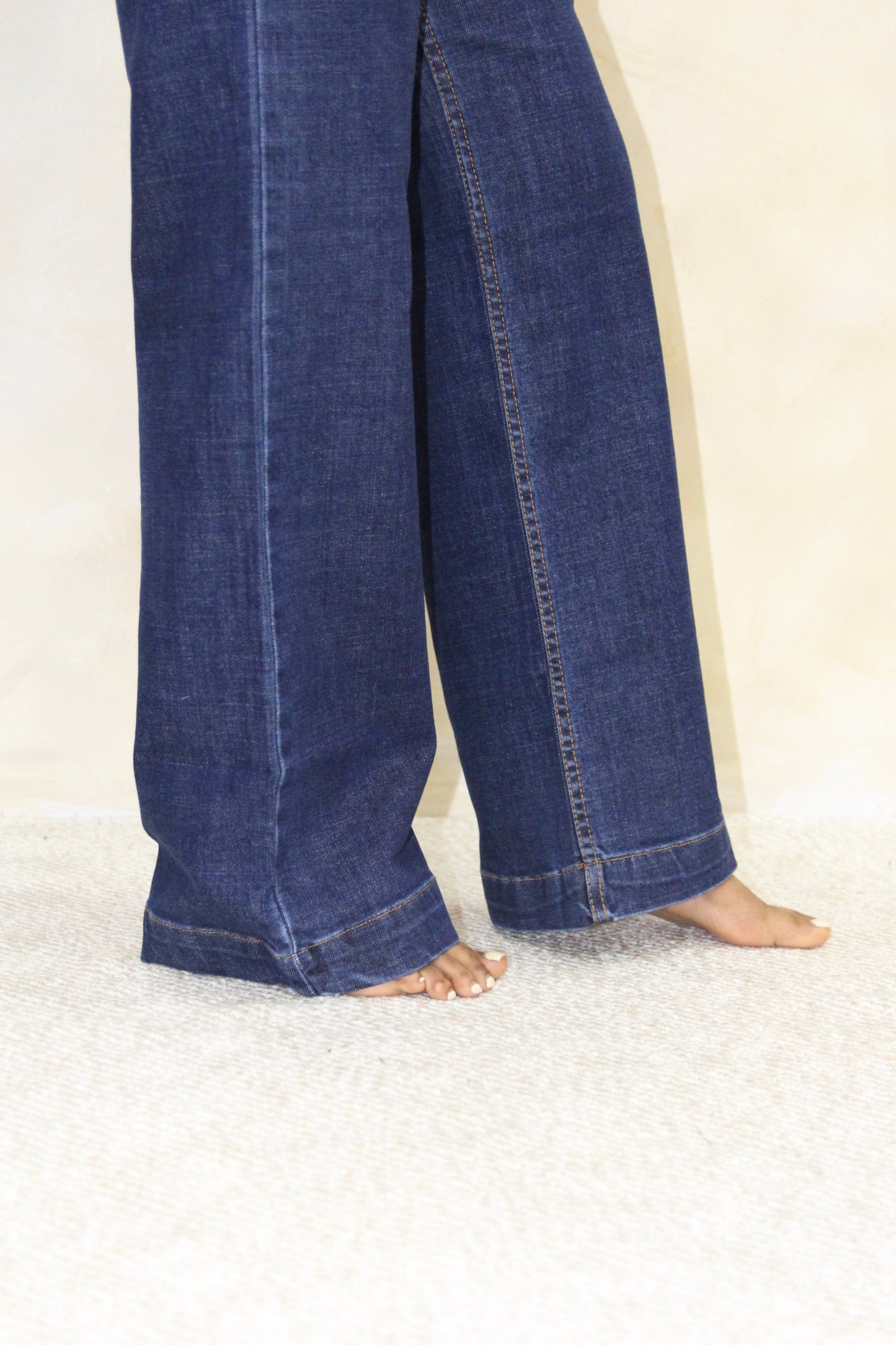 Wide leg jeans | Tono oscuro