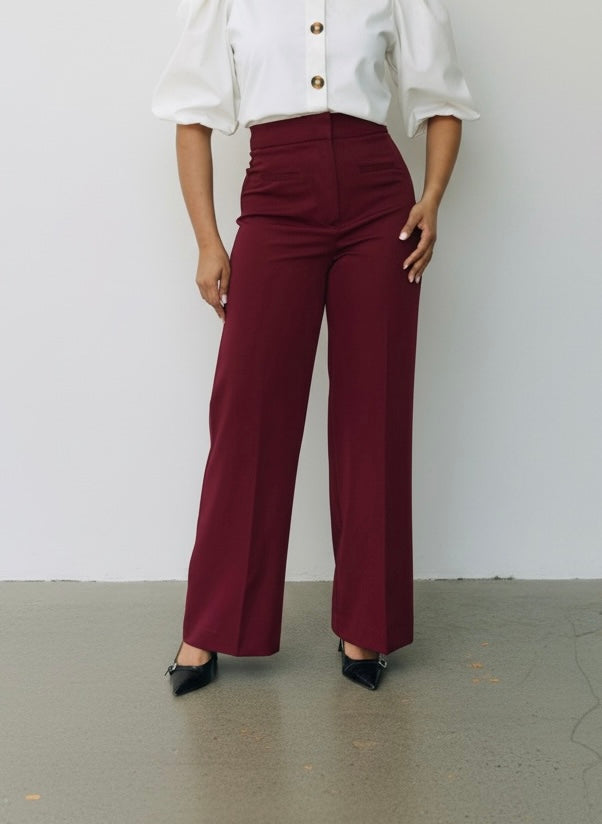 Front pockets pants| Borgoña